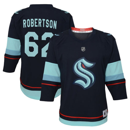 Tucker Robertson Seattle Kraken Youth Home Replica Jersey - Navy