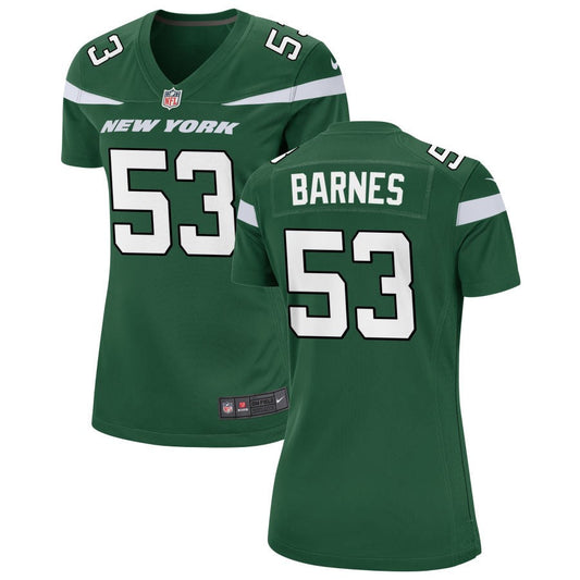 Zaire Barnes New York Jets Nike Women's Game Jersey - Gotham Green