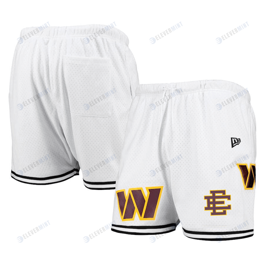 Washington Commanders Logo Team White Mesh Shorts - Men