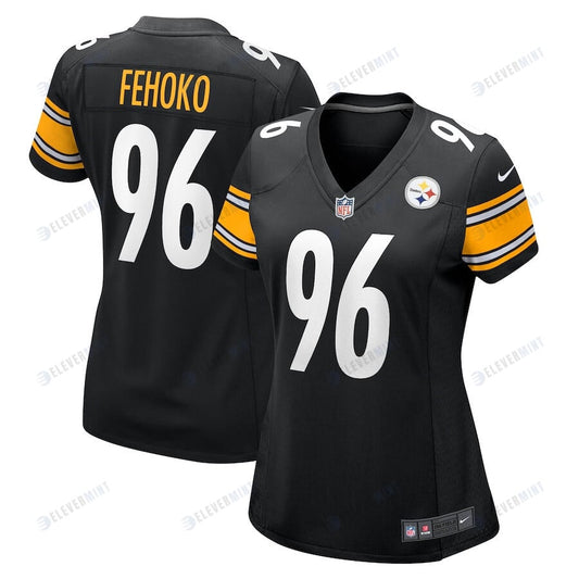 Breiden Fehoko 96 Pittsburgh Steelers Women Game Jersey - Black