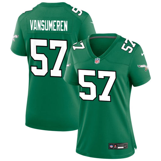 Ben VanSumeren Philadelphia Eagles Nike Women's Alternate Game Jersey - Kelly Green