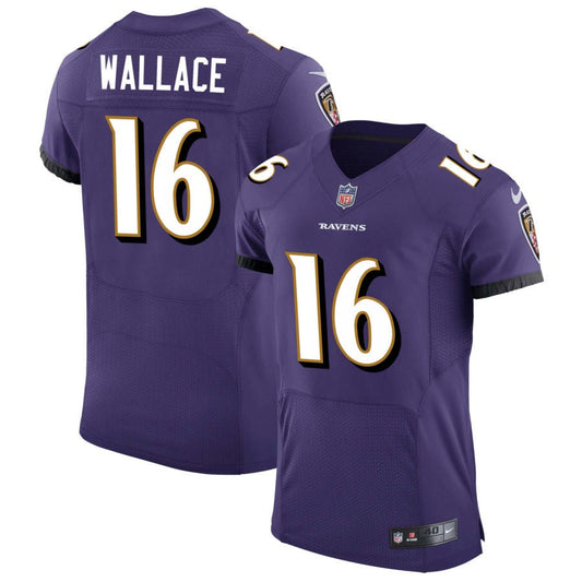 Tylan Wallace Baltimore Ravens Nike Speed Machine Elite Jersey - Purple