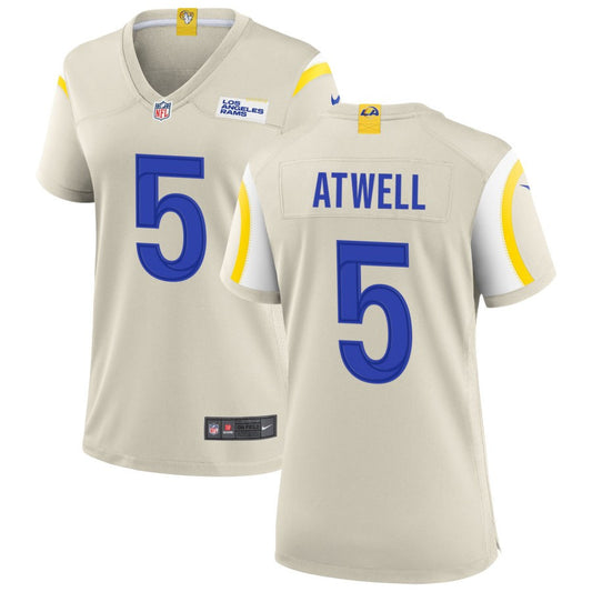 Tutu Atwell Nike Los Angeles Rams Women's Game Jersey - Bone