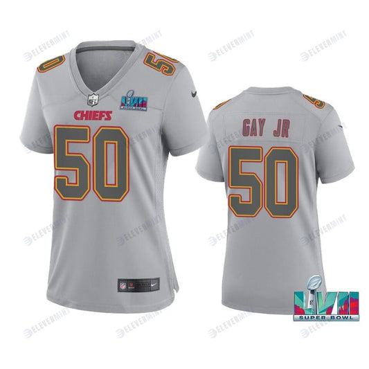 Willie Gay Jr. 50 Kansas City Chiefs Super Bowl LVII Atmosphere Jersey - Women Gray