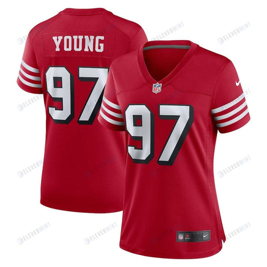 Bryant Young San Francisco 49ers Women's Alternate Game Jersey - Scarlet