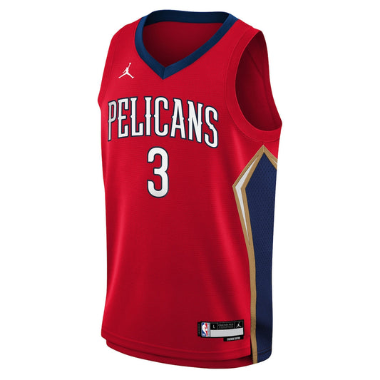 Boys' Grade School C.J. McCollum Jordan Pelicans Swingman Jersey Statement Edition - Red