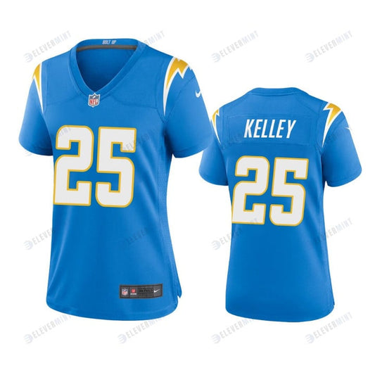 Women's Los Angeles Chargers Joshua Kelley 25 Powder Blue Game Jersey