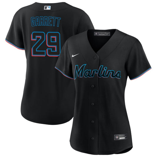 Braxton Garrett Miami Marlins Nike Women's Alternate Replica Jersey - Black