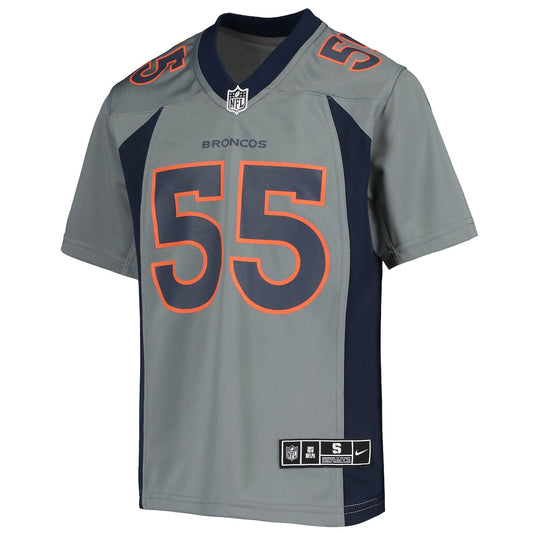 Boys' Grade School Bradley Chubb Nike Broncos Inverted Team Game Jersey - Grey