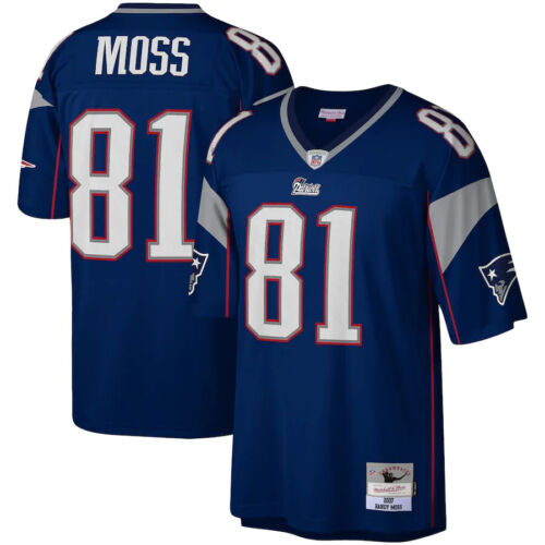 Youth New England Patriots Randy Moss Mitchell & Ness Navy Retired Player Vintage Replica Jersey