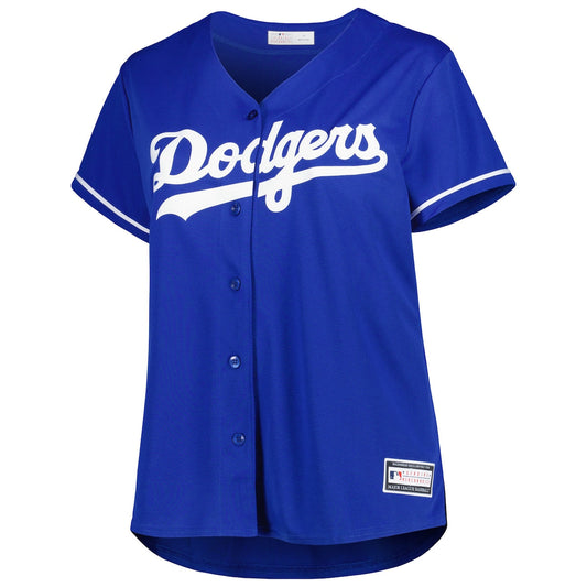 Women's Freddie Freeman Profile Dodgers Plus Size Replica Jersey - Blue