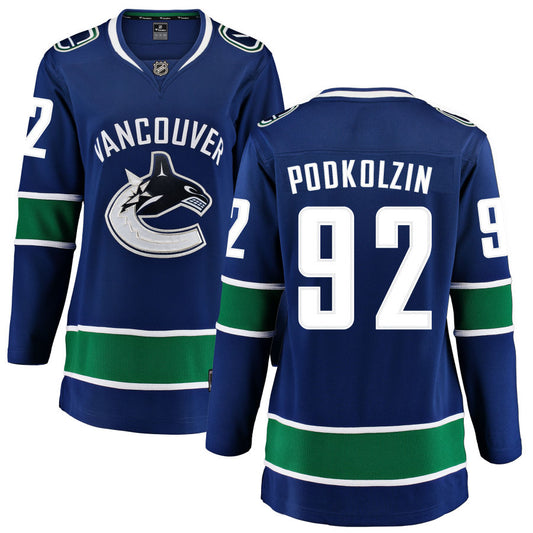 Vasily Podkolzin Vancouver Canucks Fanatics Branded Women's Home Breakaway Jersey - Blue