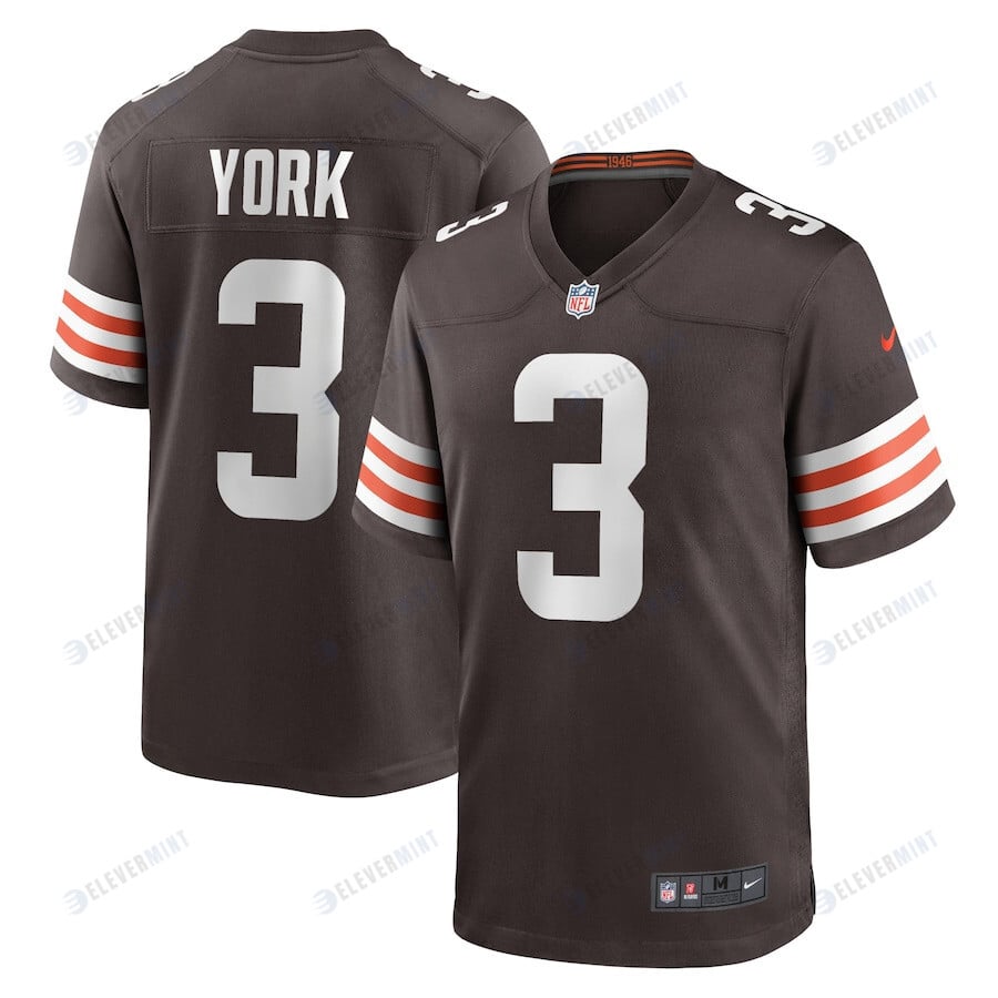 Cade York Cleveland Browns Game Player Jersey - Brown