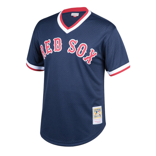 Boys' Grade School Ted Williams Mitchell & Ness Red Sox Cooperstown Mesh Batting Practice Jersey - Navy