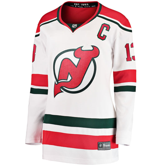 Women's Nico Hischier Fanatics Devils Alternate Premier Breakaway Jersey - White