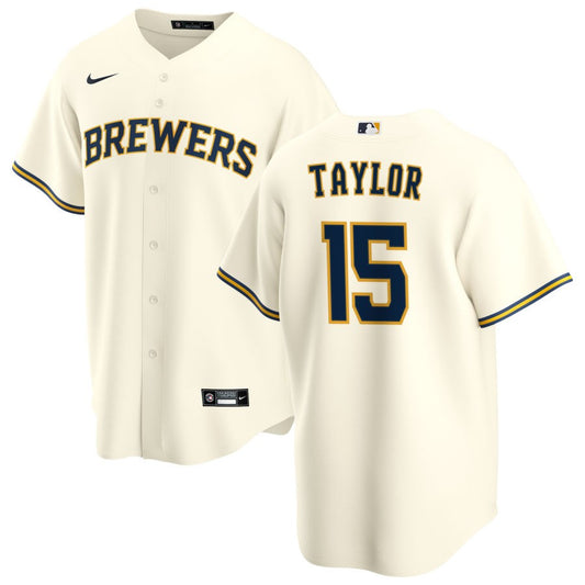 Tyrone Taylor Milwaukee Brewers Nike Home Replica Jersey - Cream