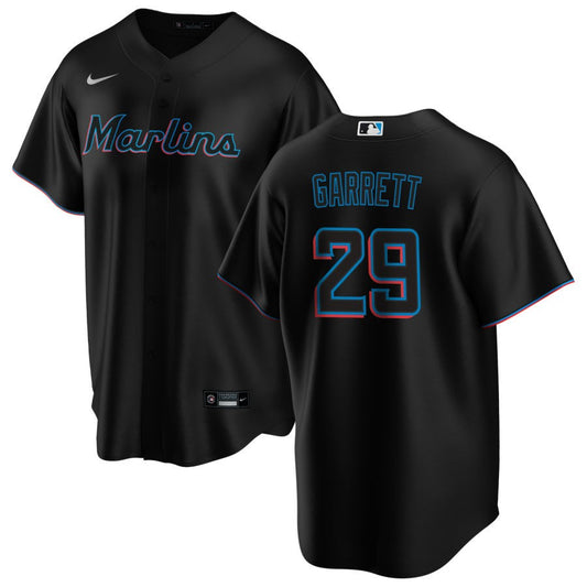 Braxton Garrett Miami Marlins Nike Alternate Replica Jersey - Black