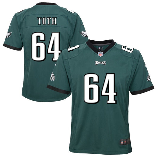 Brett Toth Philadelphia Eagles Nike Youth Team Game Jersey - Midnight Green