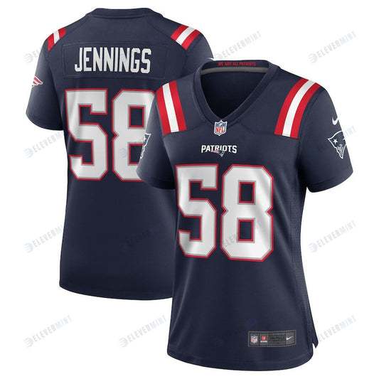 Anfernee Jennings 58 New England Patriots Women Team Game Jersey - Navy