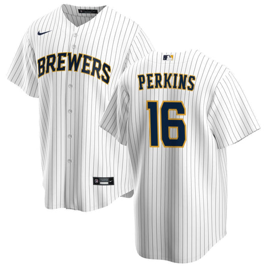 Blake Perkins Milwaukee Brewers Nike Alternate Replica Jersey - White