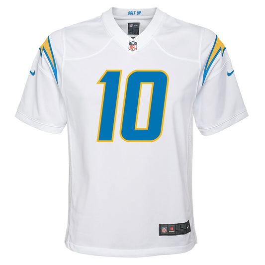 Boys' Grade School Justin Herbert Nike Chargers Game Jersey - White