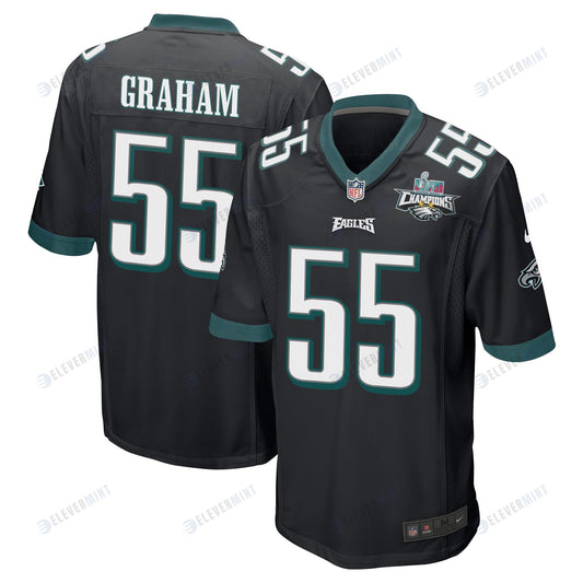 Brandon Graham 55 Philadelphia Eagles Super Bowl LVII Champions 2 Stars Men Game Jersey - Black