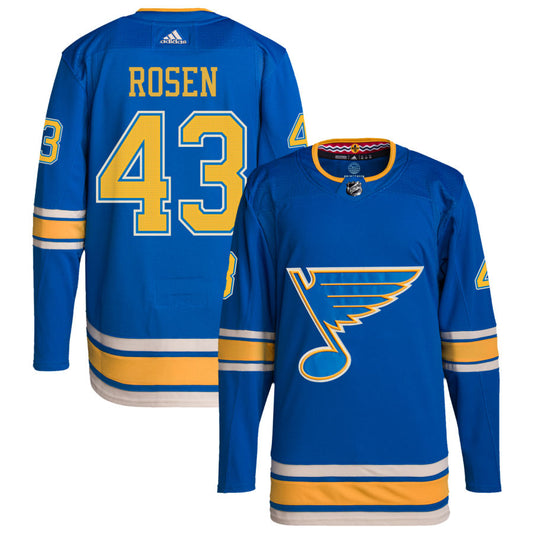 Calle Rosen St. Louis Blues adidas Alternate Authentic Pro Jersey - Blue