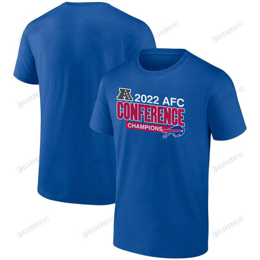 Buffalo Bills 2022 AFC Conference Champions Divide & Conquer T-Shirt - Royal