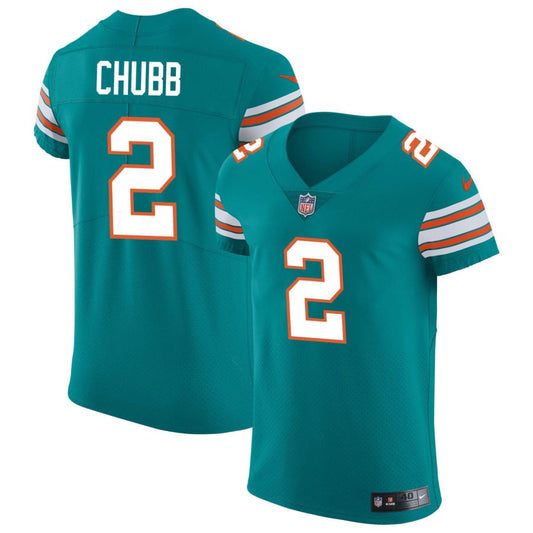 Bradley Chubb Miami Dolphins Nike Elite Vapor Untouchable Jersey - Aqua