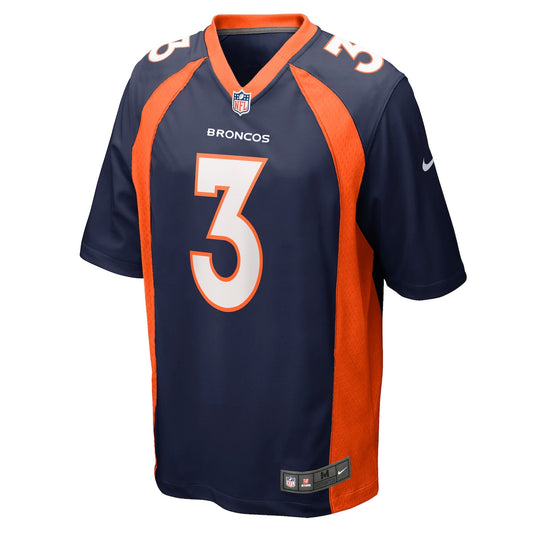 Boys' Grade School Russell Wilson Nike Broncos Game Jersey - Navy