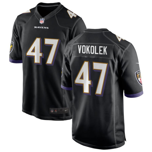 Travis Vokolek Baltimore Ravens Nike Youth Game Jersey - Black