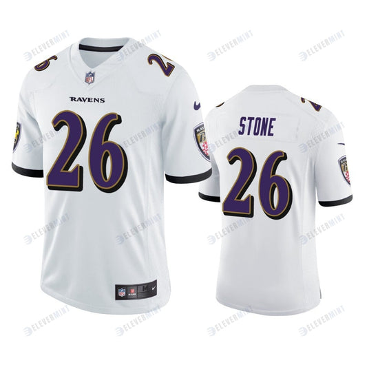 Baltimore Ravens Geno Stone 26 White Vapor Limited Jersey