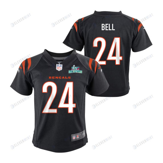 Vonn Bell 24 Cincinnati Bengals Super Bowl LVII Champions Youth Game Jersey - Black