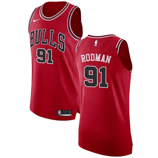 Women's Chicago Bulls Dennis Rodman Icon Edition Jersey - Red