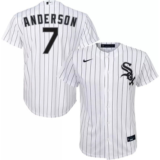 Youth Chicago White Sox Tim Anderson Cool Base Replica Jersey White