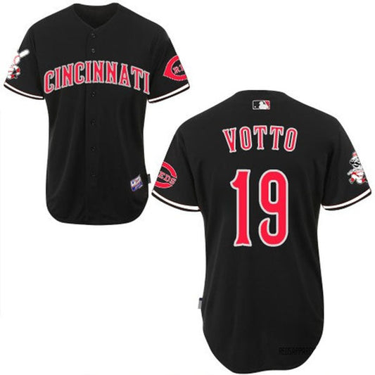 Youth Cincinnati Reds Joey Votto Cool Base Replica Jersey Black