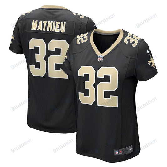 Tyrann Mathieu 32 New Orleans Saints Women Jersey - Black