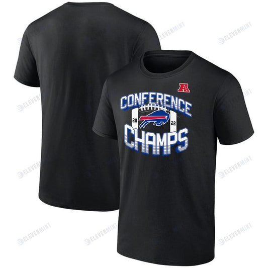 Buffalo Bills 2022 AFC Conference Champions Icon Bold T-shirt - Black