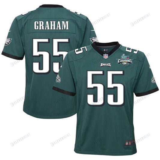 Brandon Graham 55 Philadelphia Eagles Super Bowl LVII Champions 2 Stars 2 Stars Youth Game Jersey - Black