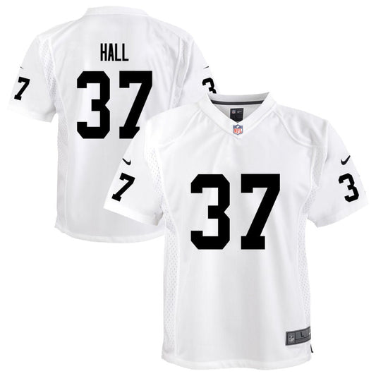 Tyler Hall Las Vegas Raiders Nike Youth Team Game Jersey - White