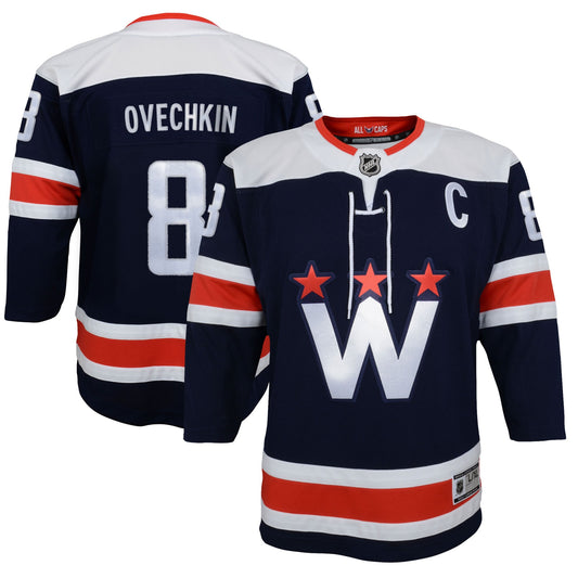 Alexander Ovechkin Washington Capitals Youth 2020/21 Alternate Premier Player Jersey - Navy