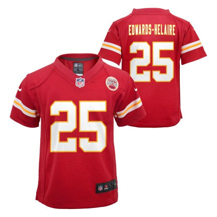 Youth Kansas City Chiefs Clyde Edwards-Helaire Red Game Jersey