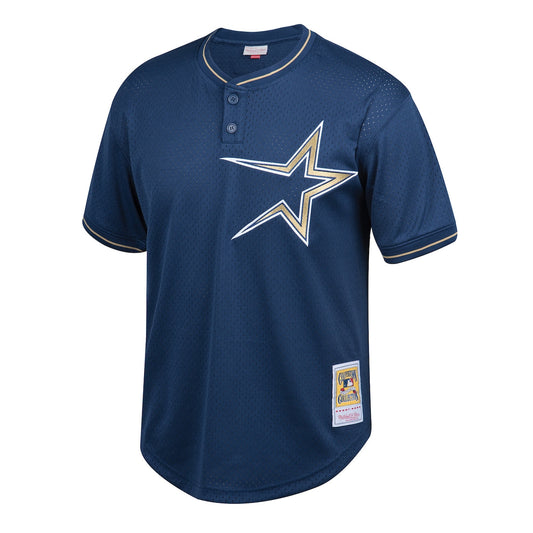 Boys' Grade School Jeff Bagwell Mitchell & Ness Astros Cooperstown Mesh Batting Practice Jersey - Navy