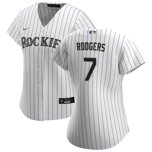 Brendan Rodgers Colorado Rockies Nike Women's Home Replica Jersey - White