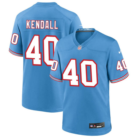 Anthony Kendall Tennessee Titans Nike Oilers Throwback Game Jersey - Light Blue