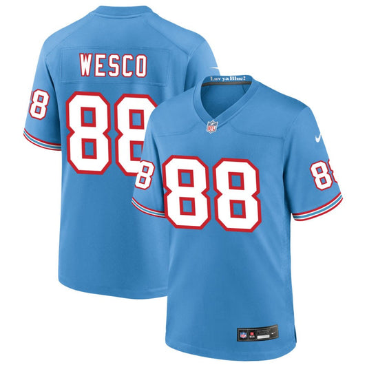 Trevon Wesco Tennessee Titans Nike Oilers Throwback Game Jersey - Light Blue