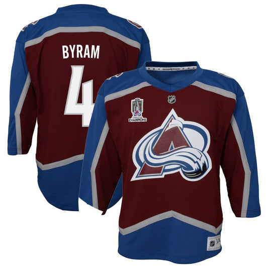 Bowen Byram Colorado Avalanche Youth Home 2022 Stanley Cup Champions Premier Jersey - Burgundy