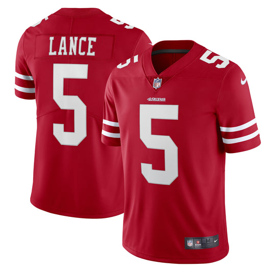 Trey Lance San Francisco 49ers Nike Vapor Limited Player Jersey - Scarlet