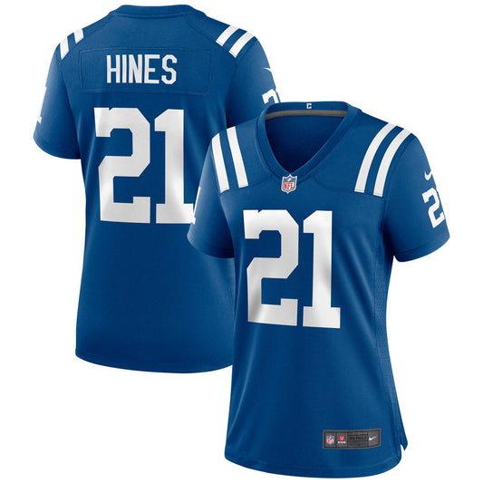 Women's Indianapolis Colts Nyheim Hines Game Jersey Royal Blue