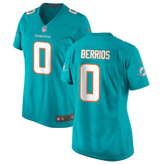 Braxton Berrios Miami Dolphins Nike Women's Game Jersey - Aqua